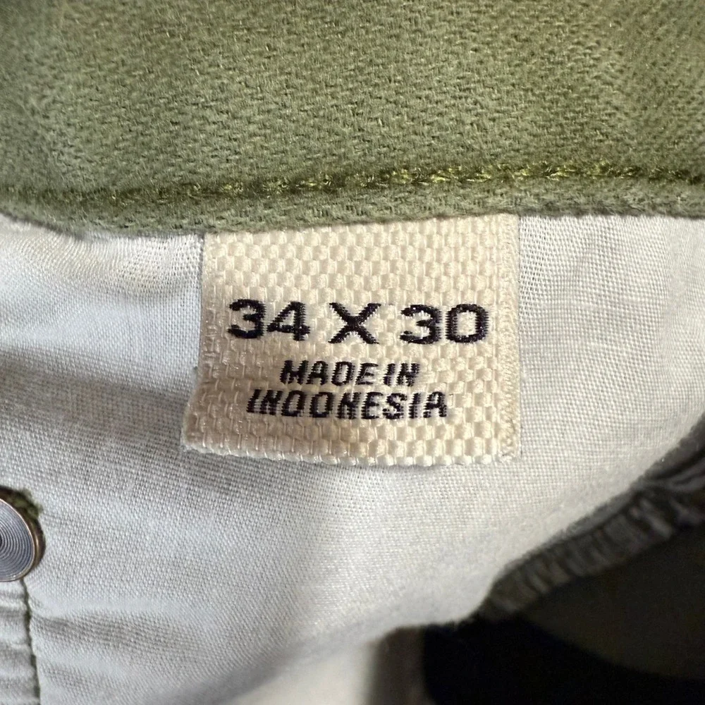 Flint and Tinder Pants Mens 34x30 Green Tapered Fit Casual Chino Stretch - Picture 3 of 10